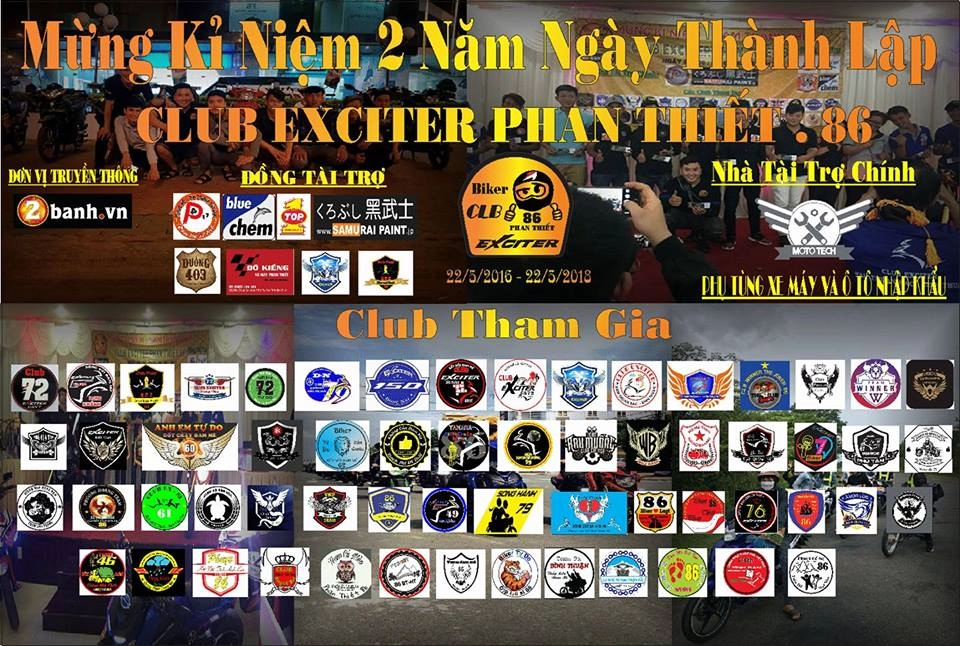 Club exciter phan thiết 86 mừng kỉ niệm ii năm thành lập