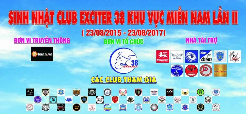 Cộng đồng biker đổ về mừng club exciter 38 - khu vực miền nam tròn ii tuổi