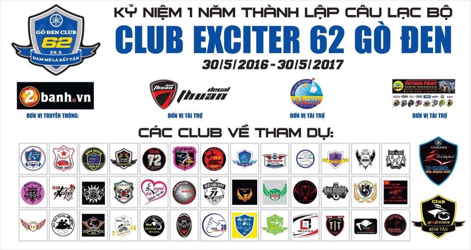 Đại hội exciter - mừng sinh nhật club exciter gò đen tròn i tuổi