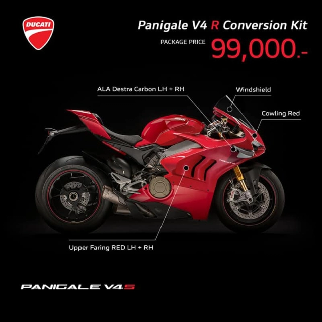 Ducati panigale v4 độ thành v4 r với gói trang bị panigale v4 r conversion kit