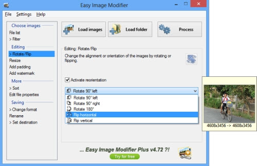 Easy image modifier xử lý ảnh đồng loạt