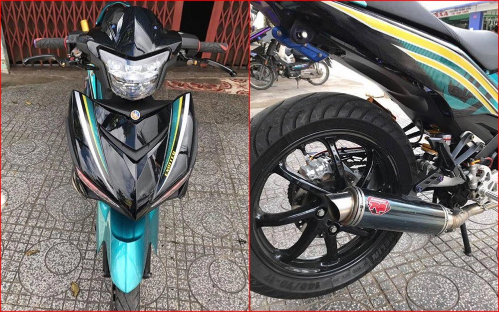 Exciter 150 độ dàn chân đầy cơ bắp với gắp nsr của biker việt