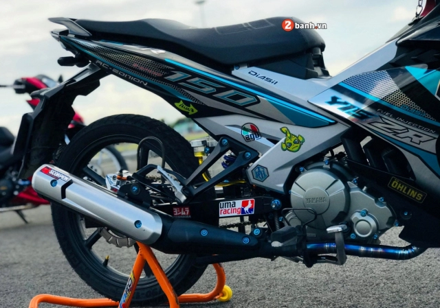 Exciter 150 độ đẹp mặn mà với phụ kiện racing boy