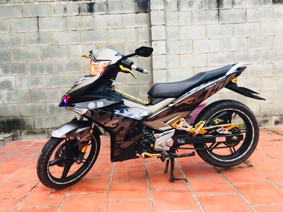 Exciter 150 độ phong cách camo kèm dàn đồ chơi cứng cáp