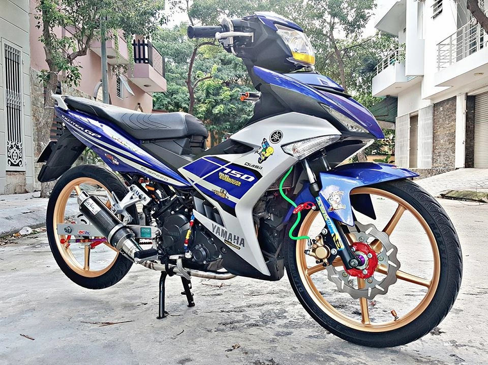 Exciter 150cc phá cách cực đã phối hợp với nhiều đồ chơi tinh tế