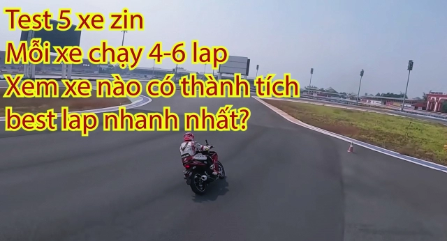 Exciter 155 đánh bại winner x và satria trong cuộc đua best lap ở đại nam