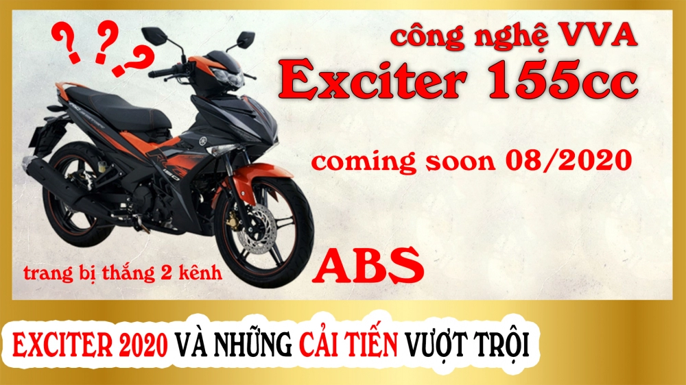 Exciter 155 vva với 2 kênh abs sẽ có hàng