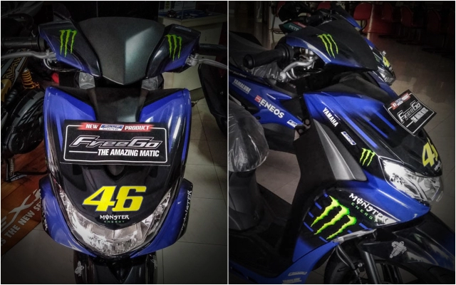 Freego 125 2019 xuất hiện với bộ cánh monster energy tại đại lý