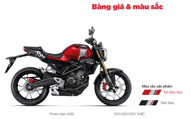 Giá xe cb150r 2019 streetster chính hãng tại thị trường việt nam