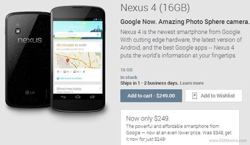 Google giảm giá nexus 4 dọn đường cho nexus 5