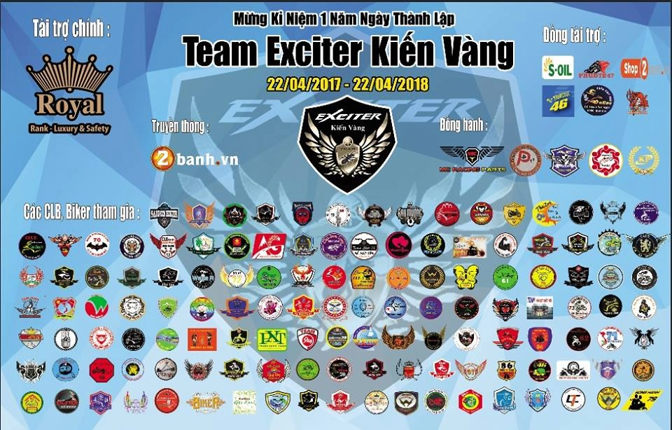 Hơn 500 biker đổ về sài gòn mừng team exciter kiến vàng tròn i tuổi