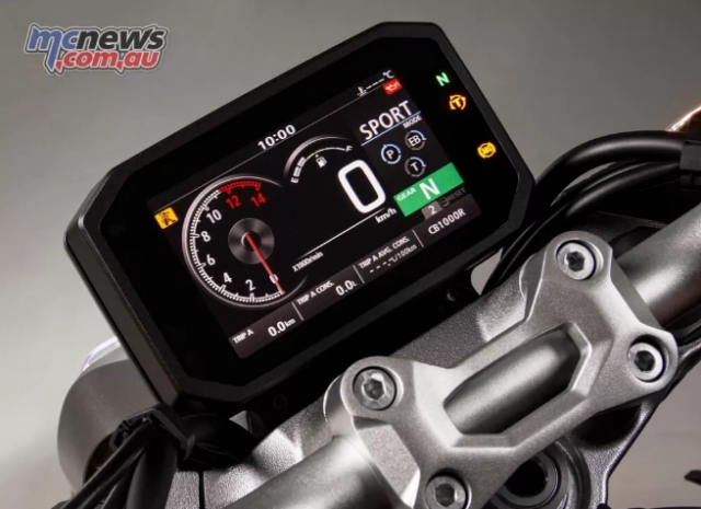 Honda cb1000r 2021 cập nhật kiểu dáng mới và đồng hồ tft mới