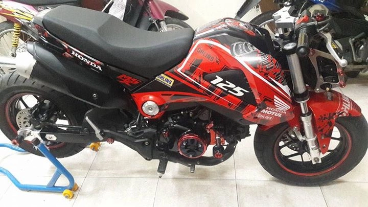 Honda msx 125 độ đẹp với nhiều đồ chơi hàng hiệu