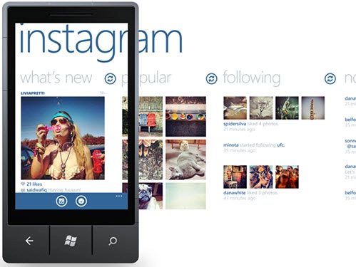 Instagram sẽ có mặt trên windows phone