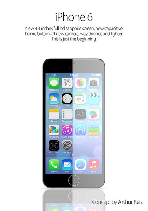 Iphone 6 concept cực đẹp với màn hình bằng đá sapphire