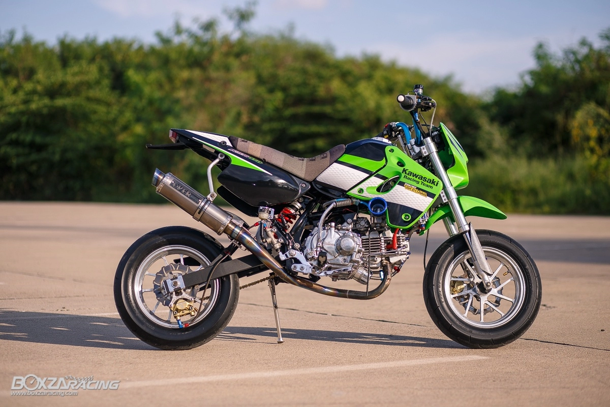 Kawasaki ksr 110 độ tuyệt đỉnh với dàn chân đẹp ma mị