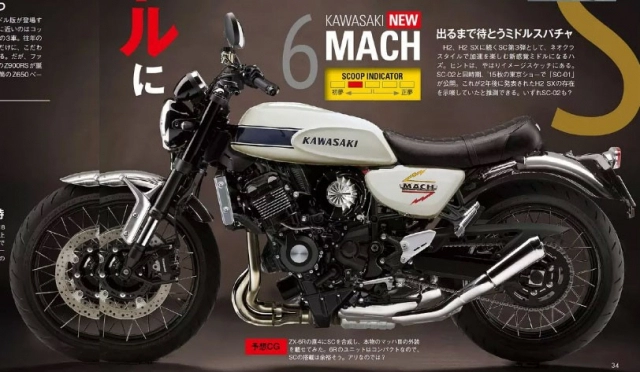 Kawasaki new mach trang bị động cơ siêu nạp 650cc lộ diện thiết kế