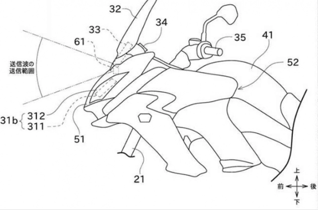 Kawasaki tiết lộ bảng thiết kế hệ thống cảm biến dành cho phanh tự động