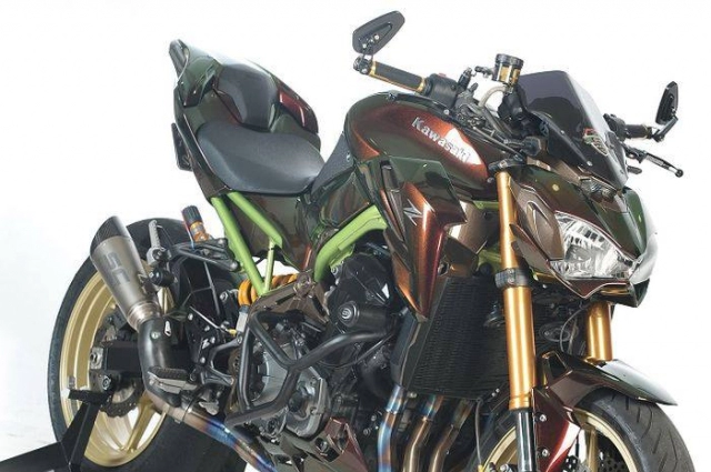 Kawasaki z900 độ tông màu lạ cùng dàn đồ chơi siêu khủng