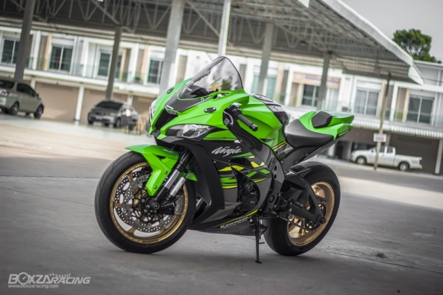 Kawasaki zx-10r độ khổng lồ xanh đến từ xứ sở chùa vàng