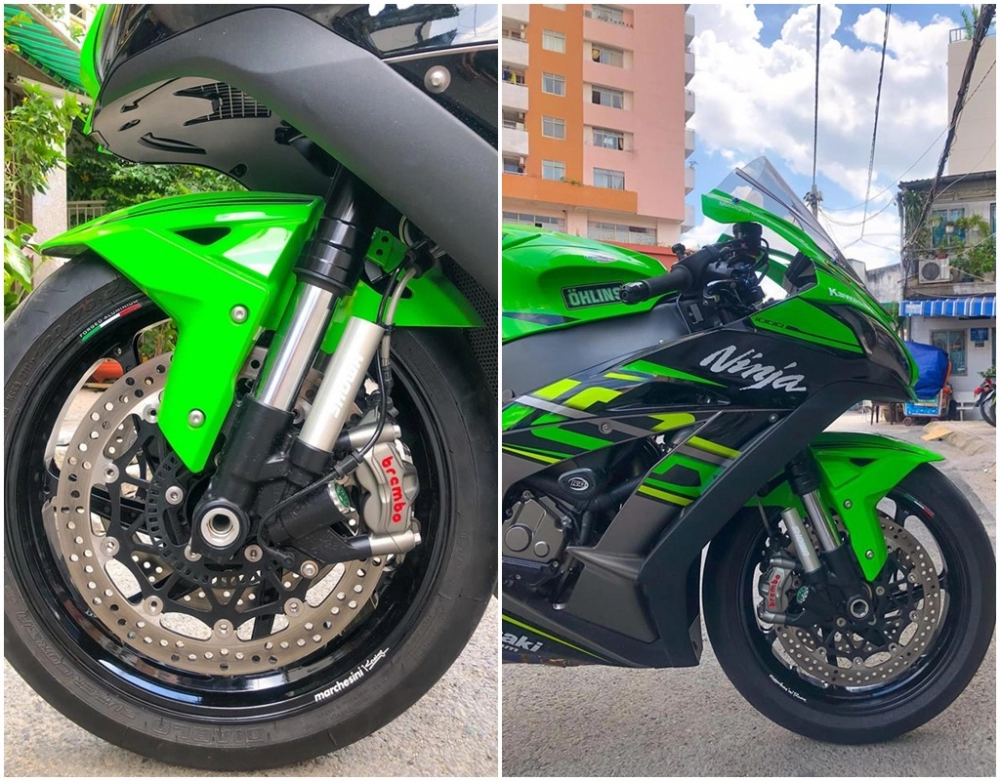 Kawasaki zx-10r ngựa chiến nâng cấp khủng tại dãi đất chữ s