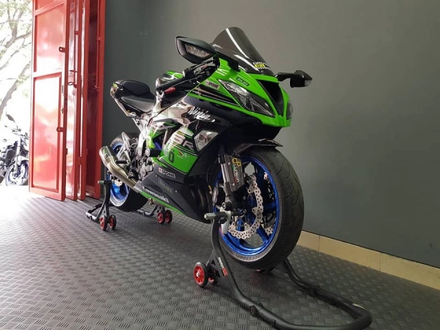 Kawasaki zx-6r nâng cấp lôi cuốn với dàn chân hàng hiệu