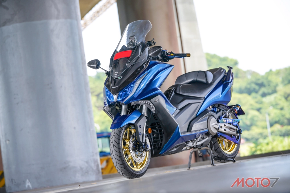 Kymco ak550 bản độ blue beast của biker đài loan yan qiaojun