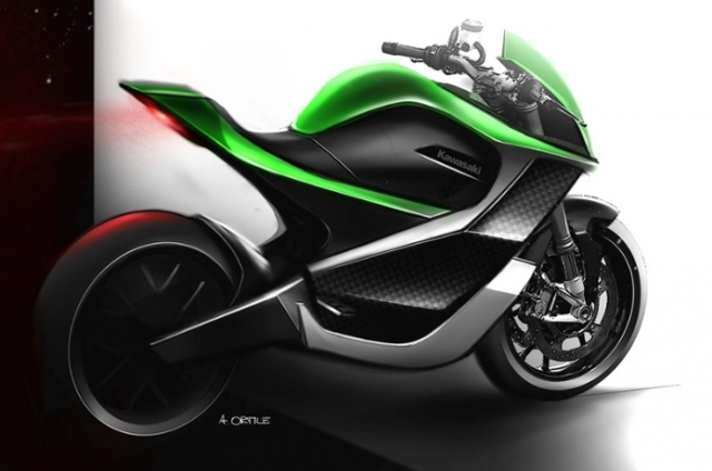 Lộ diện hình ảnh mới nhất của mẫu xe điện kawasaki ninja ultra