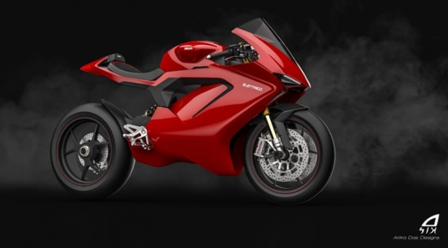 Lộ diện thiết kế mẫu xe điện ducati panigale electrico