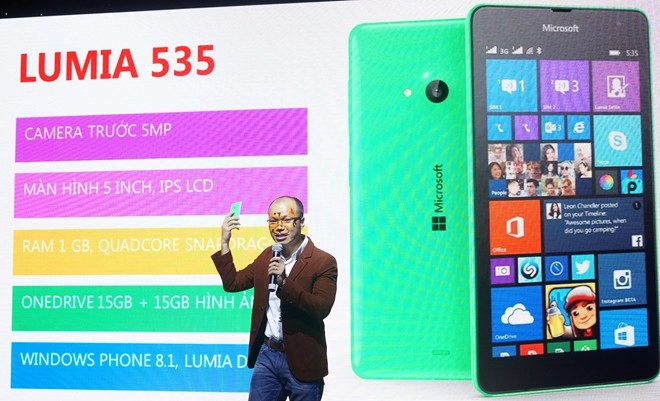 Lumia 535 bán từ tuần sau giá 35 triệu đồng