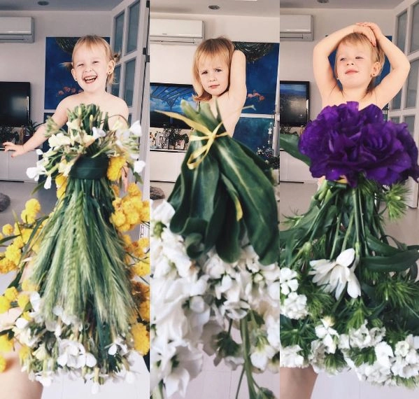 Mẹ khéo tay làm váy siêu độc-lạ từ rau củ quả cho con gái