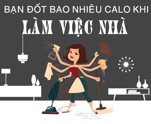 Mẹ làm việc nhà thả ga giảm béo