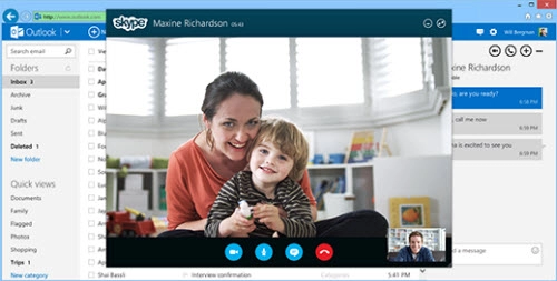 Microsoft tích hợp skype vào outlook