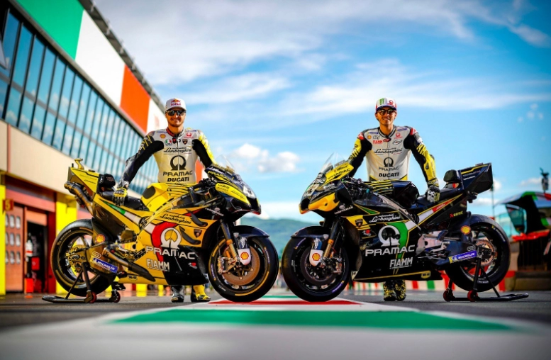 motogp pramac ducati ra mắt xe đua mới chào mừng nhà tài trợ lamborgihini