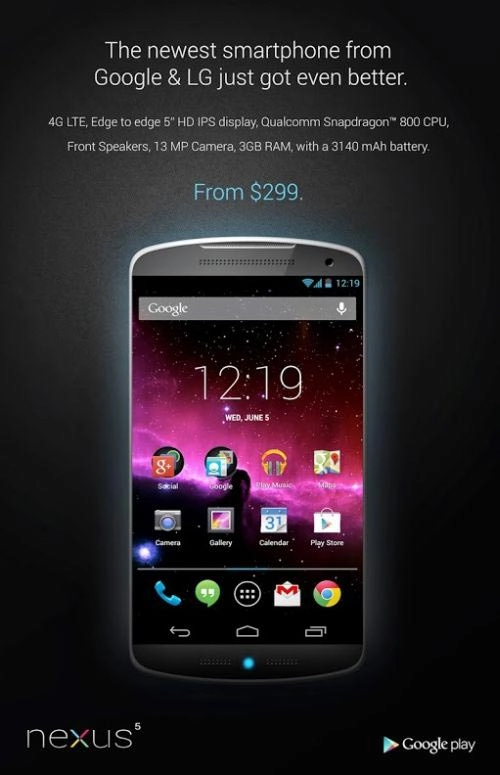Nexus 5 ra mắt trong tháng 7