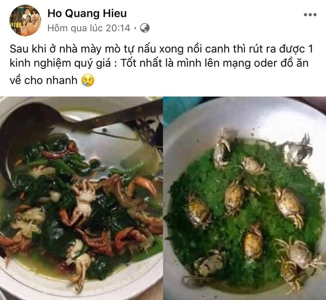 Như lời đồn đúng là danh hài hồ quang hiếu ăn cơm ngoài hết 45k mua đồ về nấu giá chát gấp 10