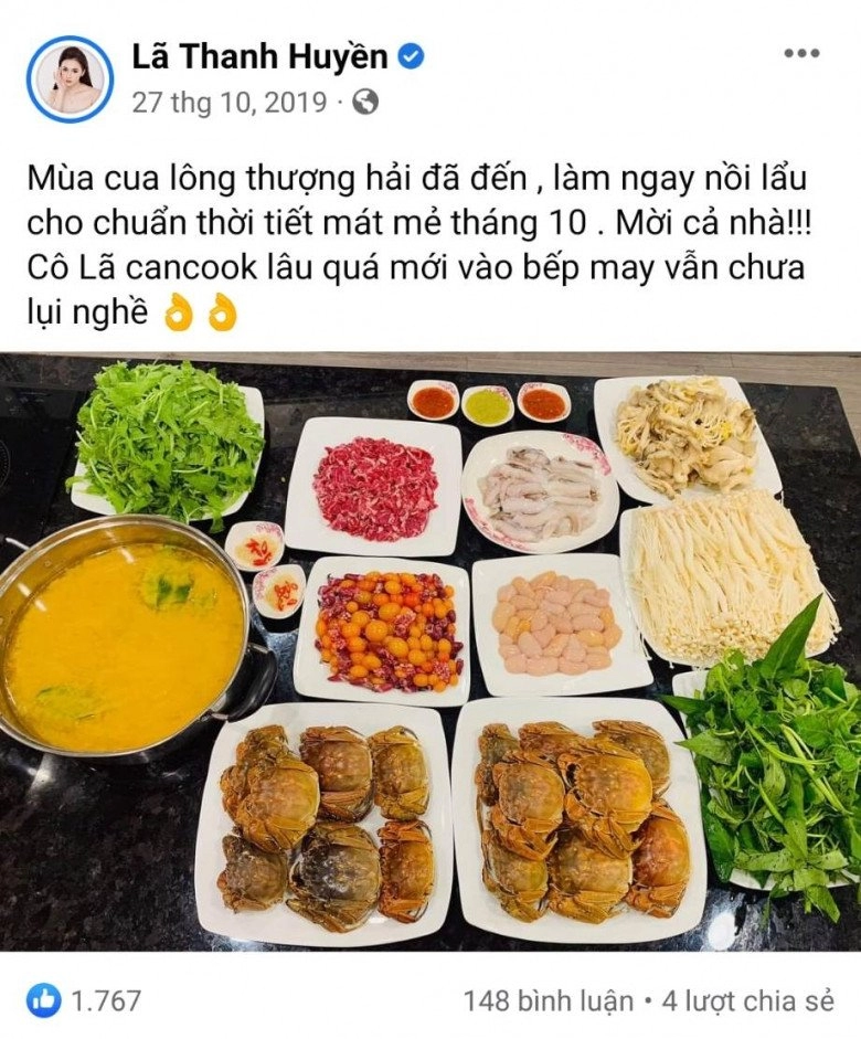 Nữ đại gia lã thanh huyền khoe món lẩu sang xịn nàng dâu tập đoàn nghìn tỷ muốn ăn mà chưa thấy mời