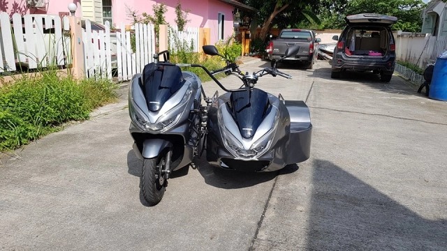 Pcx 150 độ độc theo phong cách sidecar và đặc biệt với cách thức lái