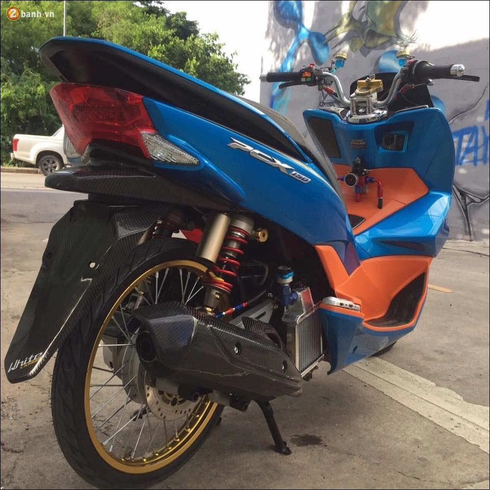 Pcx 150 độ dragbike sở hữu vẻ đẹp ngất ngây gà tây từ biker thái