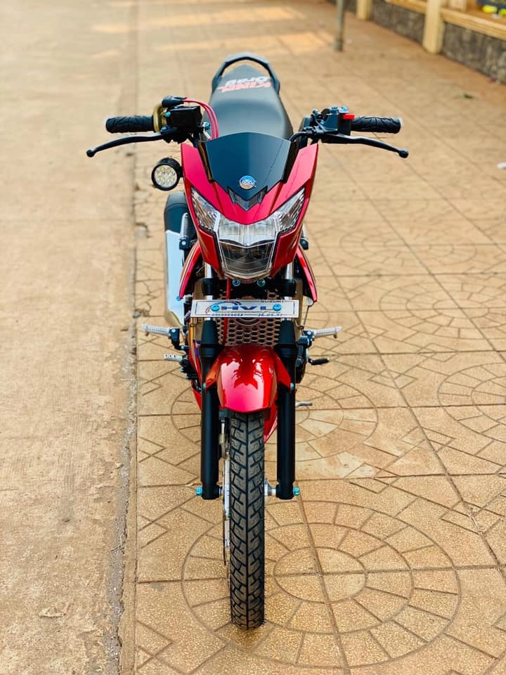 Satria 150 độ cực chất với sắc đỏ đón xuân của biker bình phước