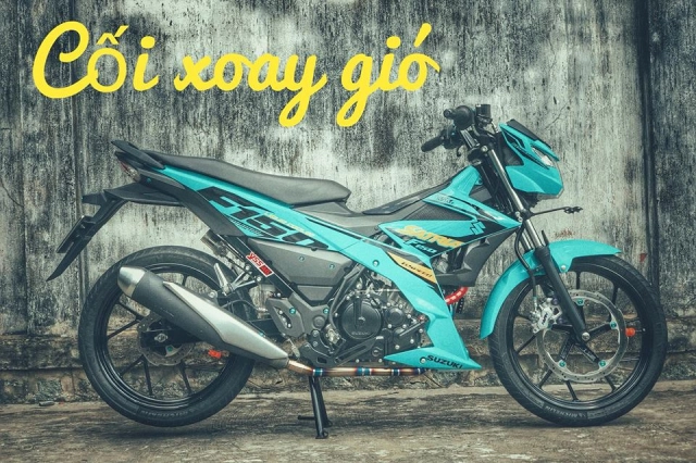 Satria 150 độ lạ mắt và siêu chất trong bộ cánh màu xanh mới