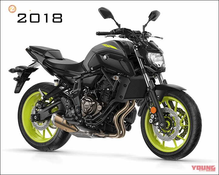 So sánh về sự thay đổi giữa thiết kế yamaha mt-07 2018 vs mt-07 2017