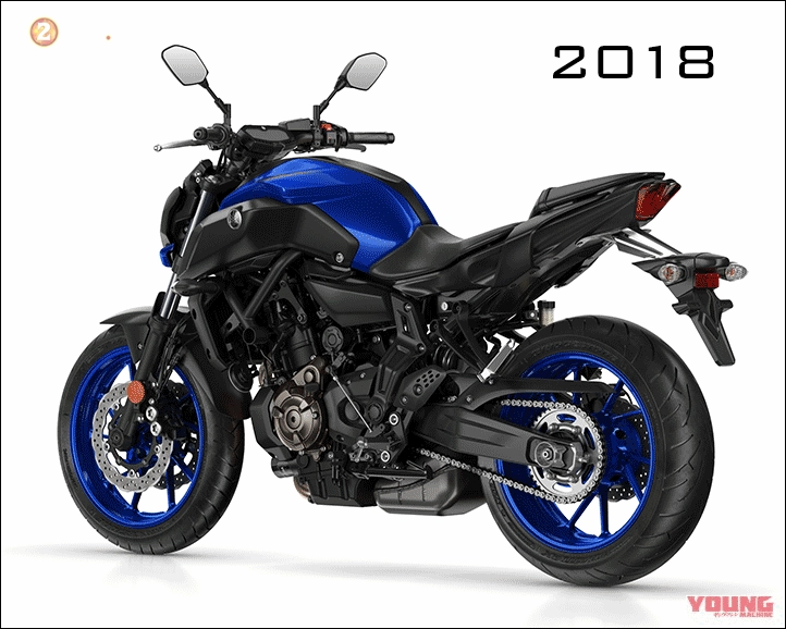 So sánh về sự thay đổi giữa thiết kế yamaha mt-07 2018 vs mt-07 2017