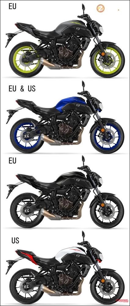 So sánh về sự thay đổi giữa thiết kế yamaha mt-07 2018 vs mt-07 2017