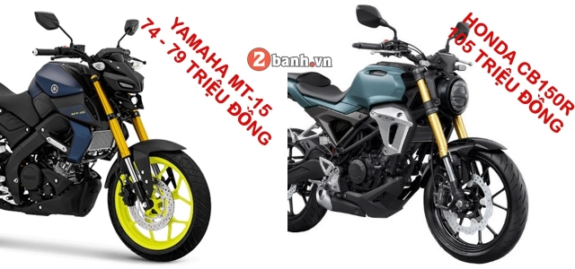 So sánh yamaha mt-15 