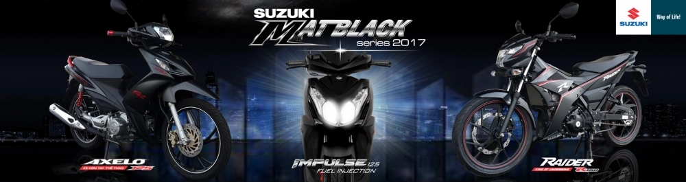 Suzuki việt nam ra mắt màu mới nam tính hơn cho raider axelo và impulse