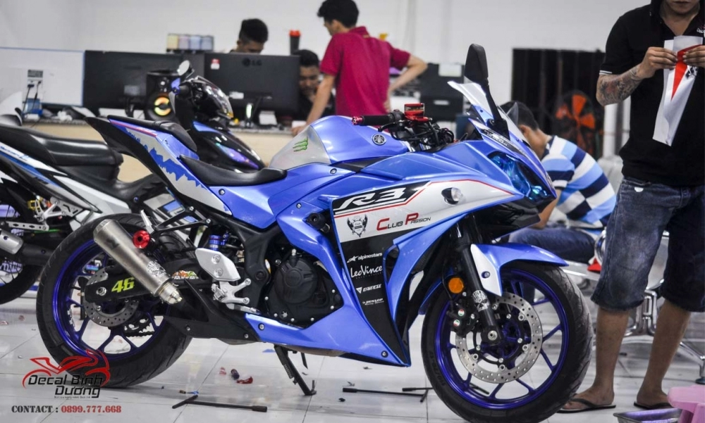 Tem xe yamaha yzf r3 cao cấp siêu sang chảnh mất 12 tiếng đề hoàn thành