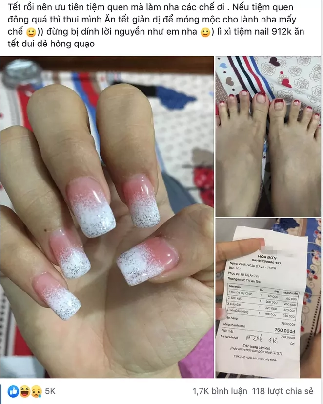 Theo xu hướng nail mắt mèo nhiều chị em ấm ức ôm chiếc móng như úp thìa đón tết