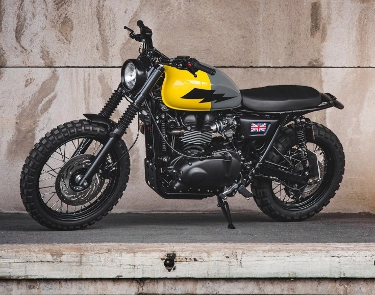 Triumph scrambler bản tùy chỉnh đến từ injustice customs