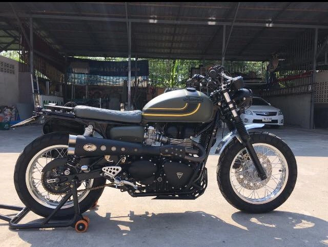 Triumph thruxton 900 độ chất chơi với phong cách scrambler